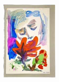 Vintage The Smell of the Flower - Drawing by Leo Guida - 1970 ca.