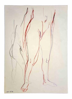 Vintage Study of Nudes - Drawings by Leo Guida - 1970s