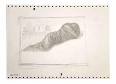 Vintage The Silkworm Figure - Pencil Drawing by Leo Guida - 1970 ca.