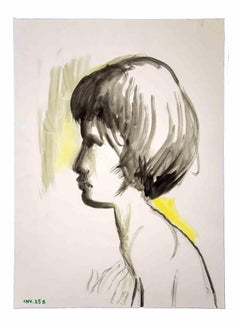 Portrait - Watercolor by Leo Guida - 1970s 