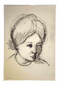 Portrait - Drawing by Leo Guida - 1970s 