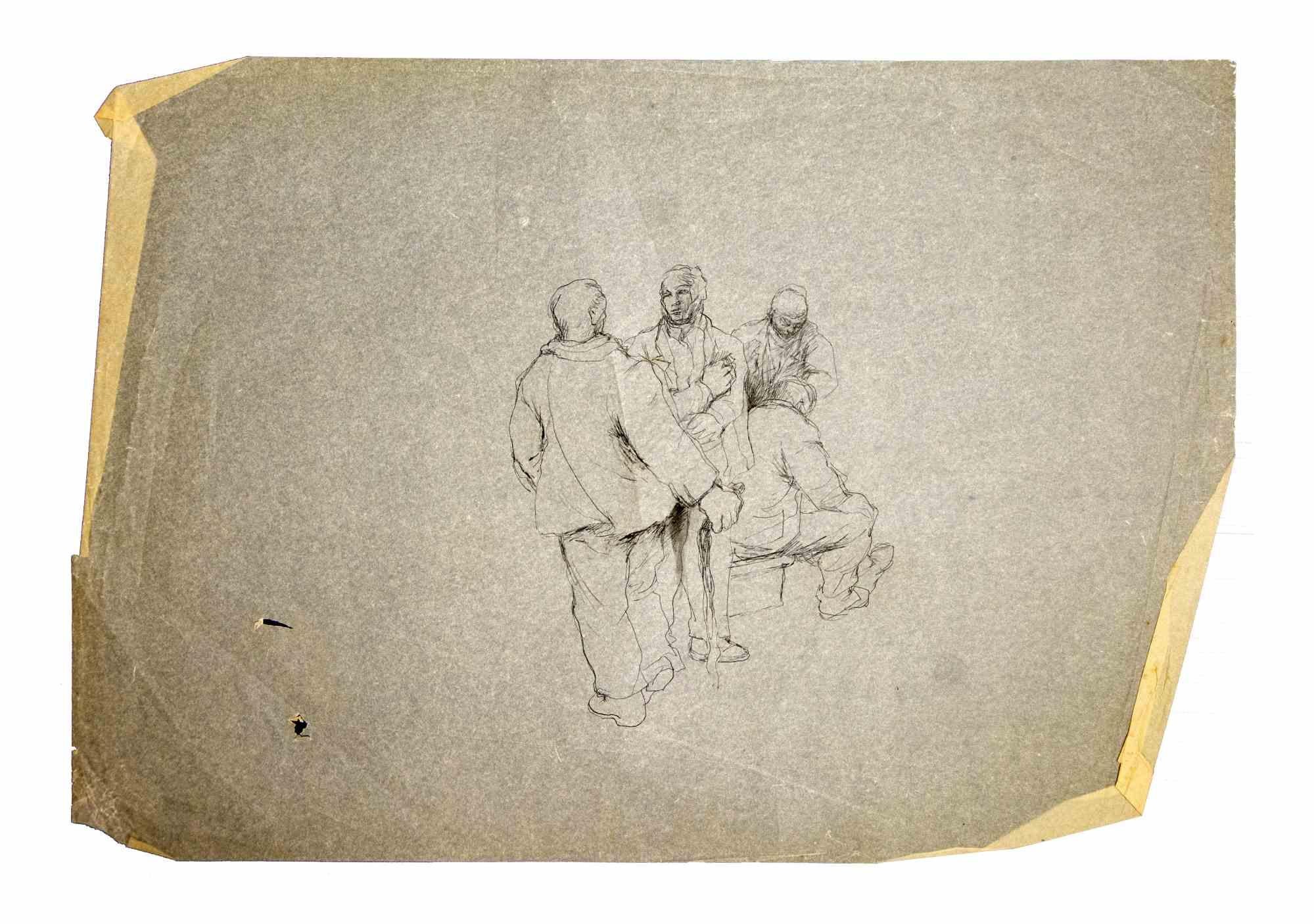 Figures - Original Drawing - 1970s