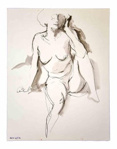 Nude - Drawing by Leo Guida - 1970s 