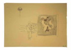 Nude Figures - Original Drawing by Leo Guida - 1970s