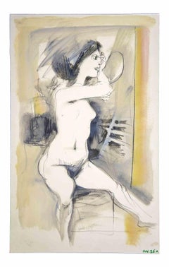 Female Figure - Original Drawing by Leo Guida - 1970s