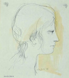 Portrait - Original Drawing by Leo Guida - 1970