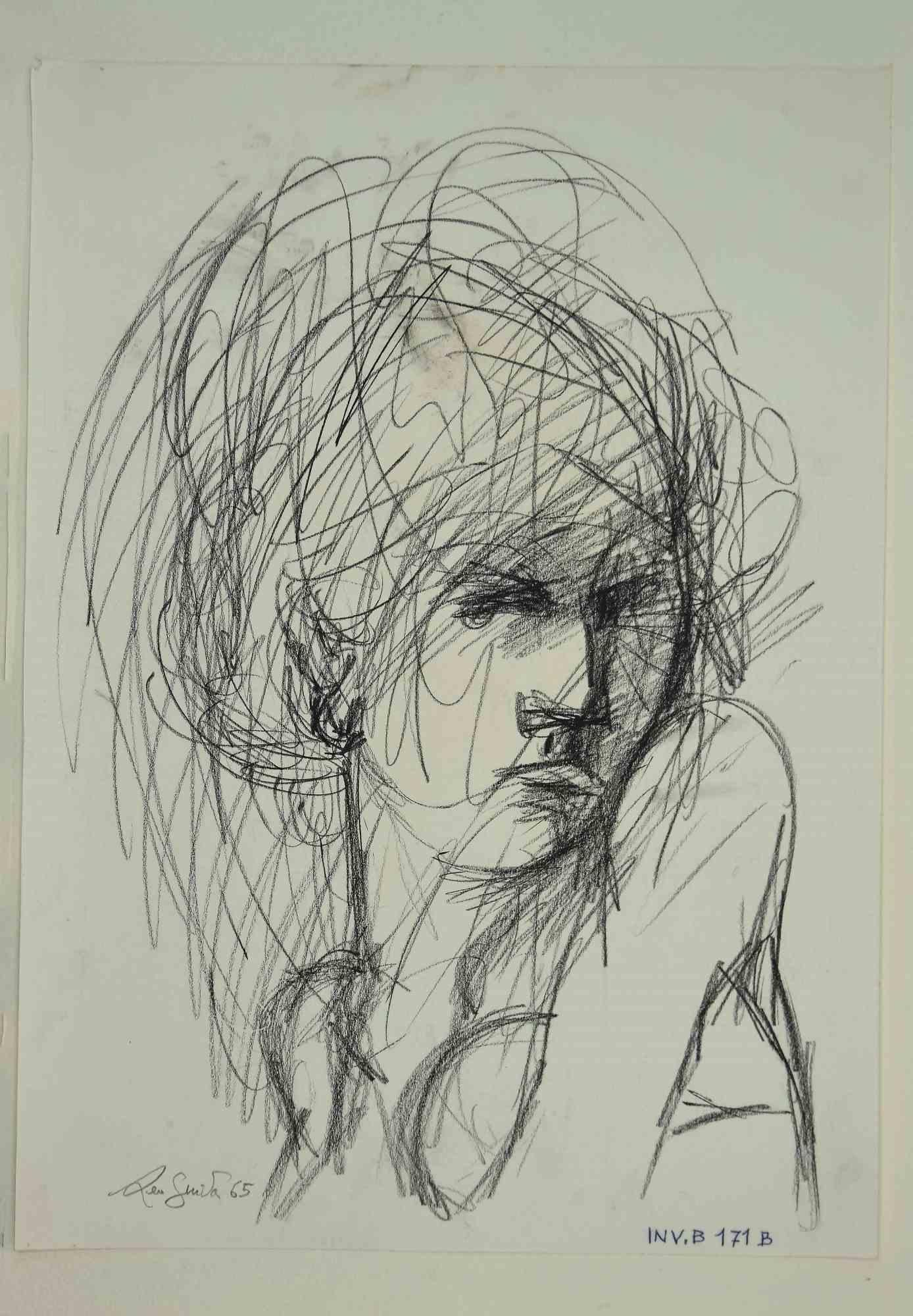 Portrait - Dessin de Leo Guida - 1965 