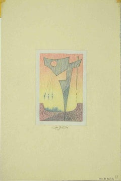 Abstract Composition - Drawing by Leo Guida - 1985