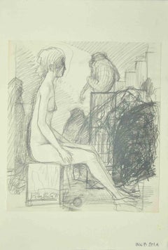 Le dessin d'un nu par Leo Guida - 1971