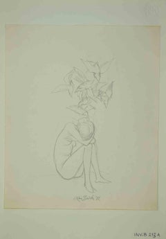 Desnudo - Dibujo de Leo Guida - 1972