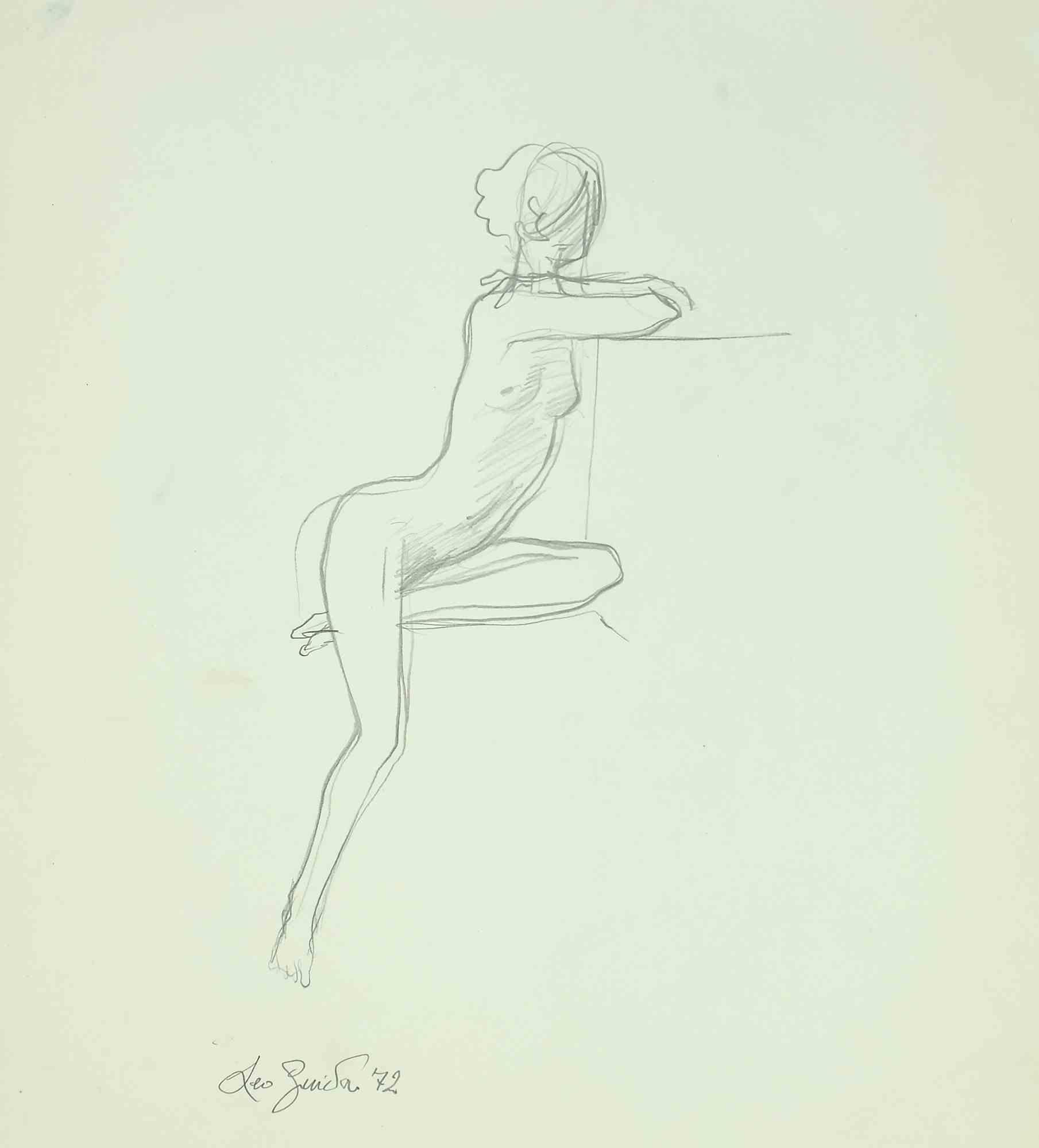 Nude is an original artwork realized  in 1972 by the italian Contemporary artist  Leo Guida  (1992 - 2017).

Original pencil drawing on ivory-colored paper.

Hand-signed and dated on the lower margins. 

Excellent conditions. 

Leo Guida  (1992 -