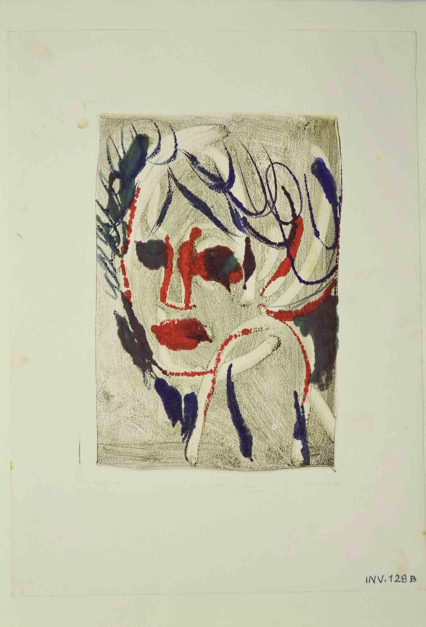 Portrait is an original drawing in charcoal and watercolor on paper realized by Leo Guida in the 1970s.

Good condition.

Leo Guida  (1992 - 2017). Sensitive to current issues, artistic movements and historical techniques, Leo Guida has been able to