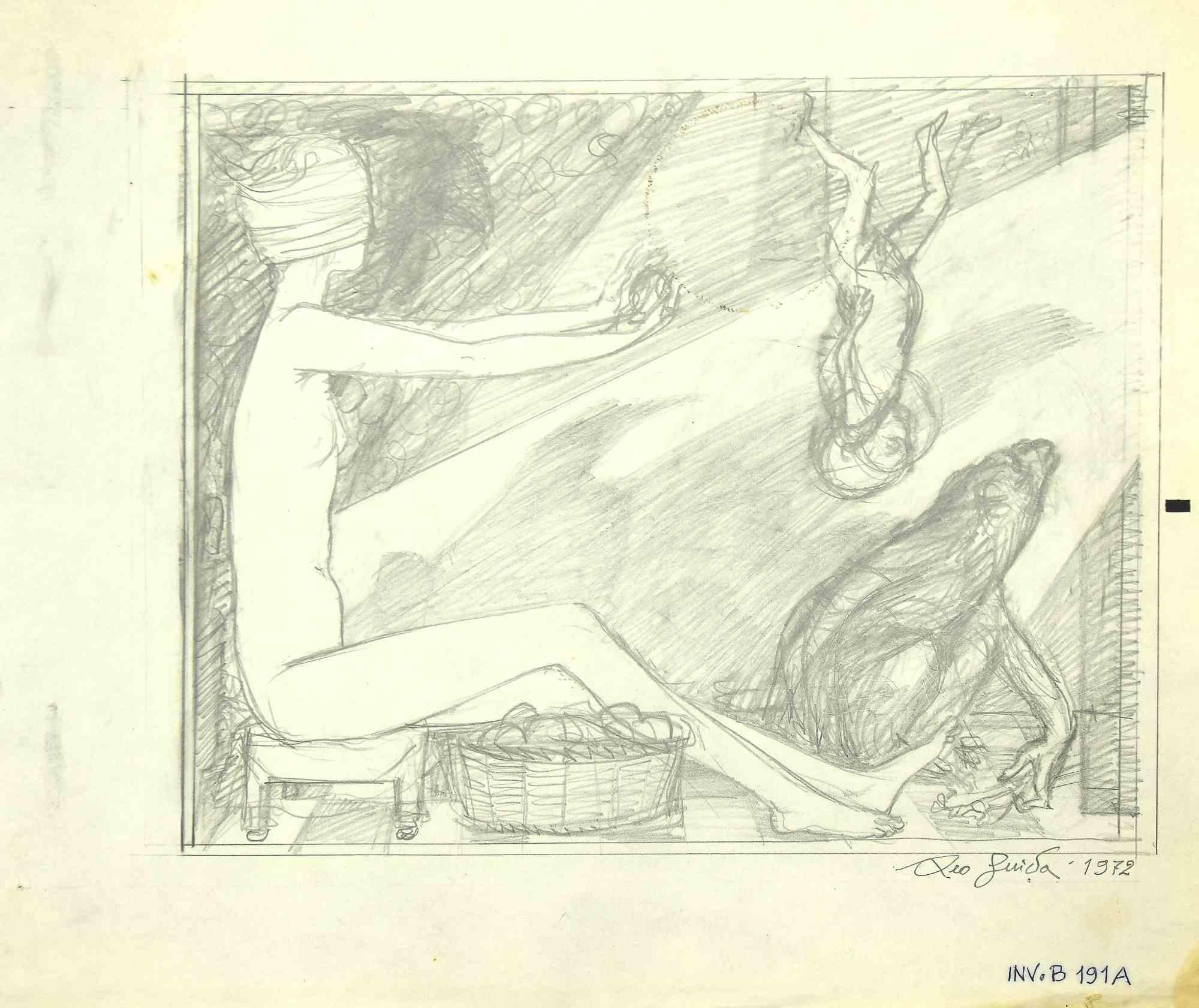 The Sybil - Drawing by Leo Guida - 1972