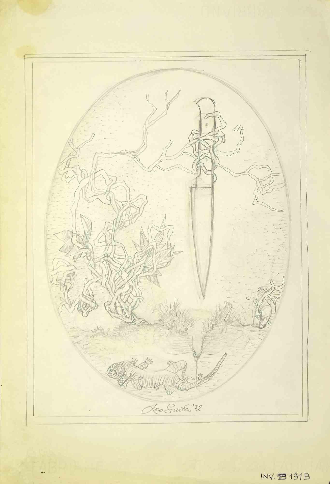 The Knife is an original drawing in pencil realized by Leo Guida in the 1972.

Good condition.

Leo Guida  (1992 - 2017). Sensitive to current issues, artistic movements and historical techniques, Leo Guida has been able to weave with many