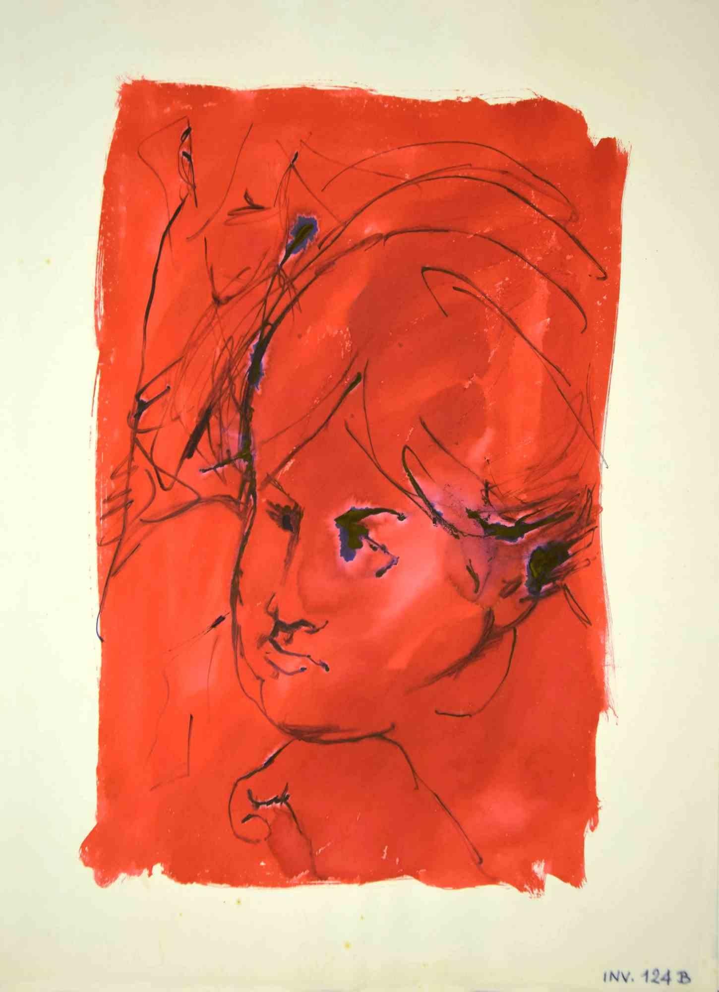 Portrait is an original drawing in ink and watercolor realized by Leo Guida in the 1970s.

Good condition.

Leo Guida  (1992 - 2017). Sensitive to current issues, artistic movements and historical techniques, Leo Guida has been able to weave with