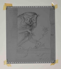 Vintage Lemur - Drawing by Leo Guida - 1971