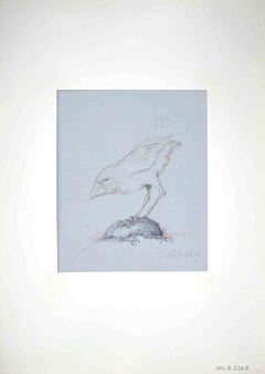 Vogel – Zeichnung von Leo Guida – 1972