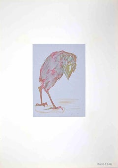 Vintage Crow -  Drawing by Leo Guida - 1972
