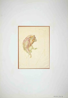 Vintage Monkey - Drawing by Leo Guida - 1970s