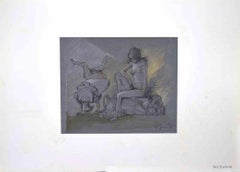 Einsamkeit – Zeichnung von Leo Guida – 1972