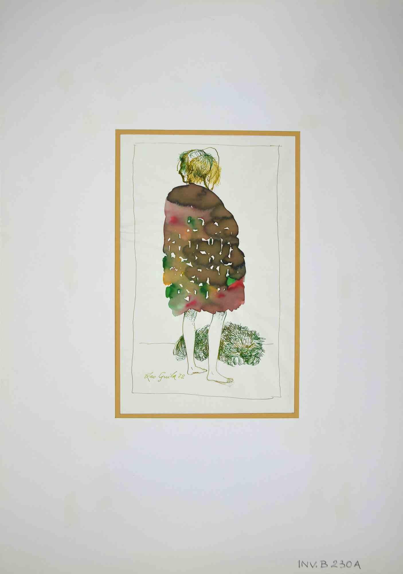 Frau – Zeichnung von Leo Guida – 1972