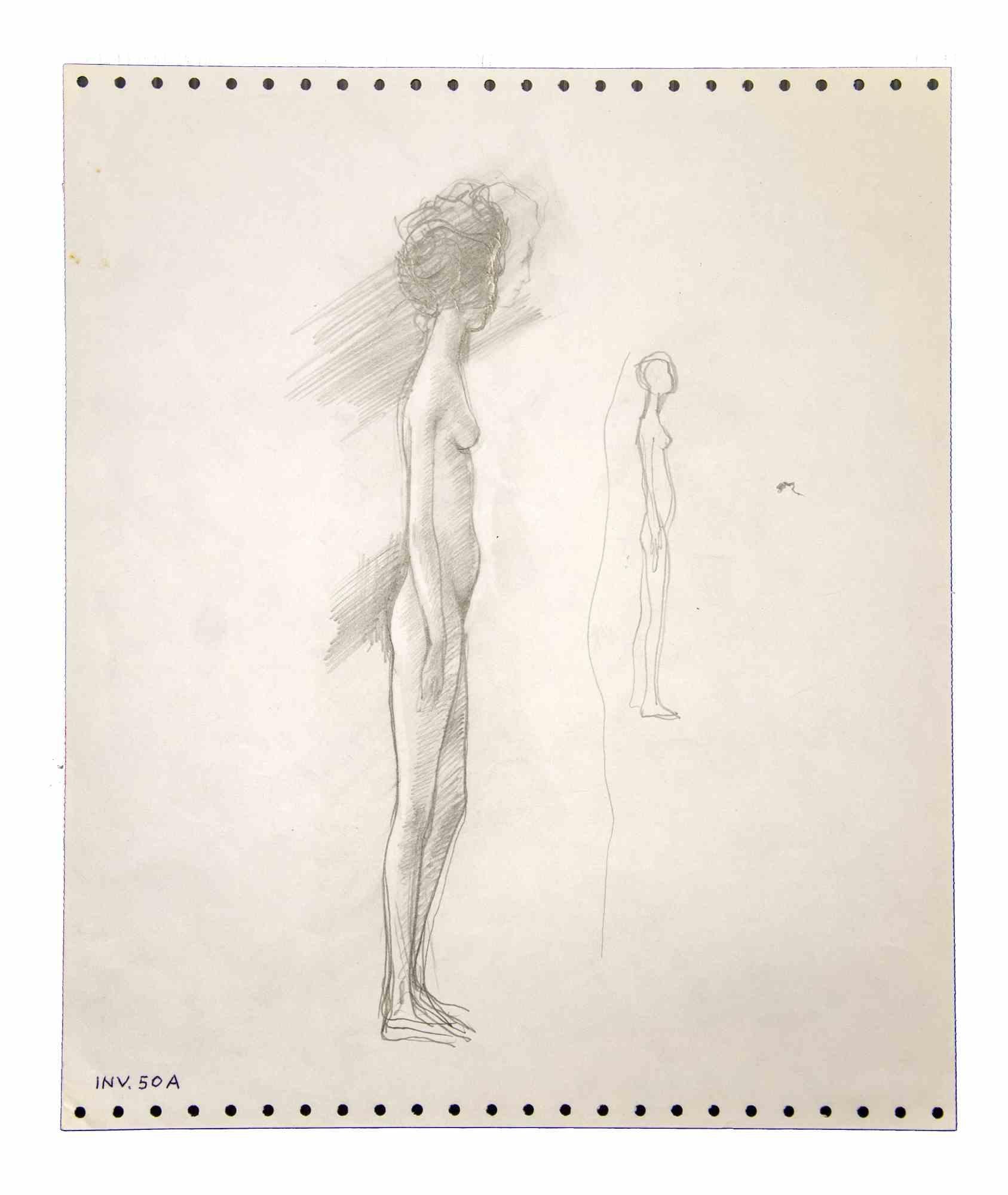 Standing Nude is an original drawing in pencil on paper realized by Leo Guida in the 1970s.

Good condition.

Leo Guida  (1992 - 2017). Sensitive to current issues, artistic movements and historical techniques, Leo Guida has been able to weave with