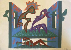 Teatro con señales - Dibujo de Leo Guida - 1986
