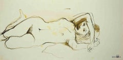 Nude  - Drawing by Leo Guida - 1970s