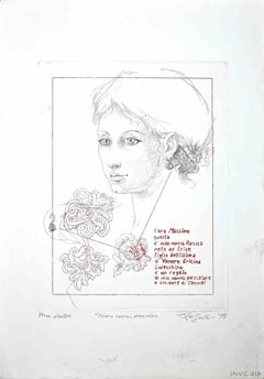 Nonna Rosina - Eau-forte originale de Leo Guida - 1975