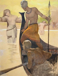 Study for Scenography - Watercolor  by Erminio Loy - 1920s