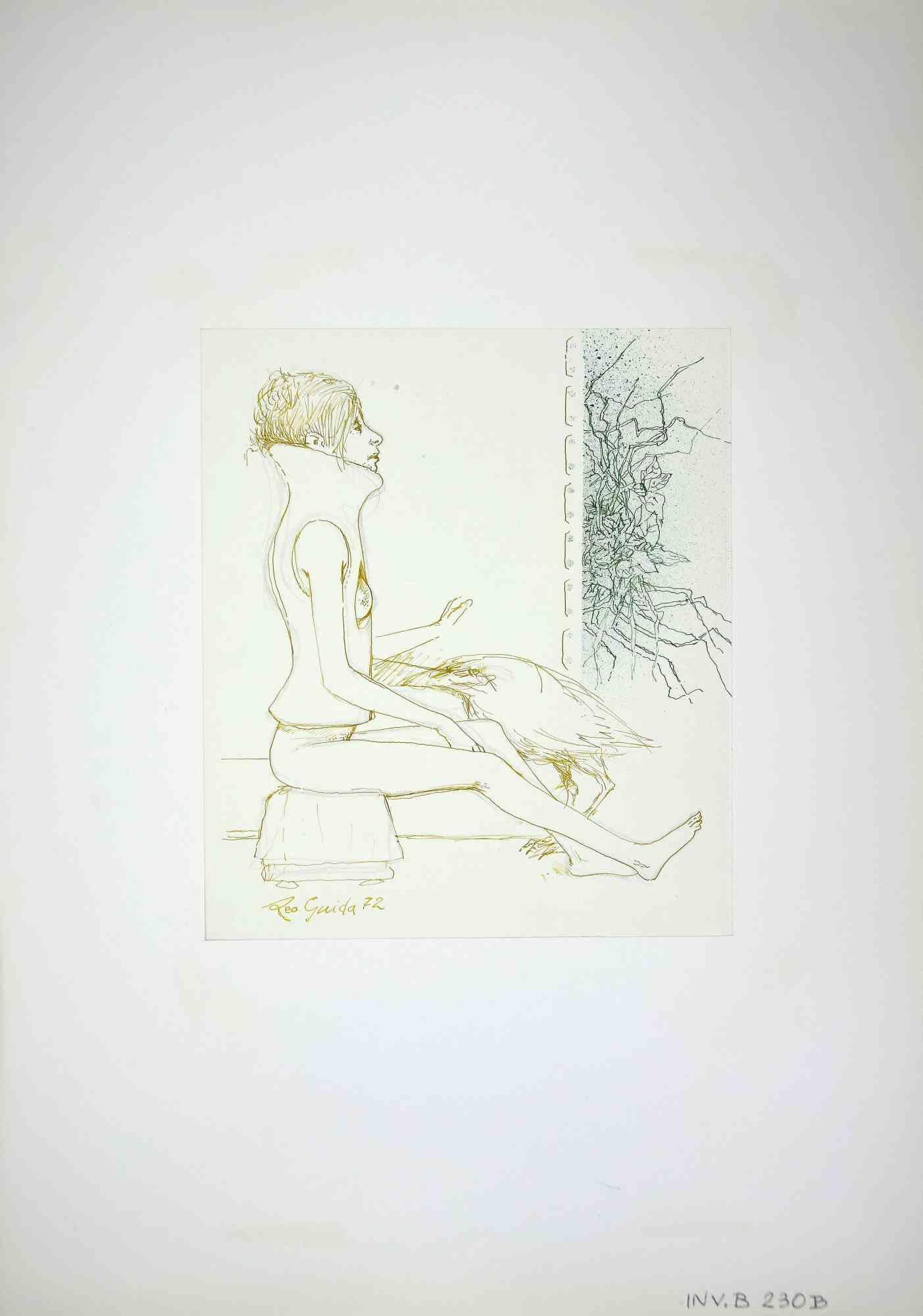 Woman is an original drawing in china ink realized by Leo Guida in 1972.

Good condition.

Leo Guida  (1992 - 2017). Sensitive to current issues, artistic movements and historical techniques, Leo Guida has been able to weave with many generations of