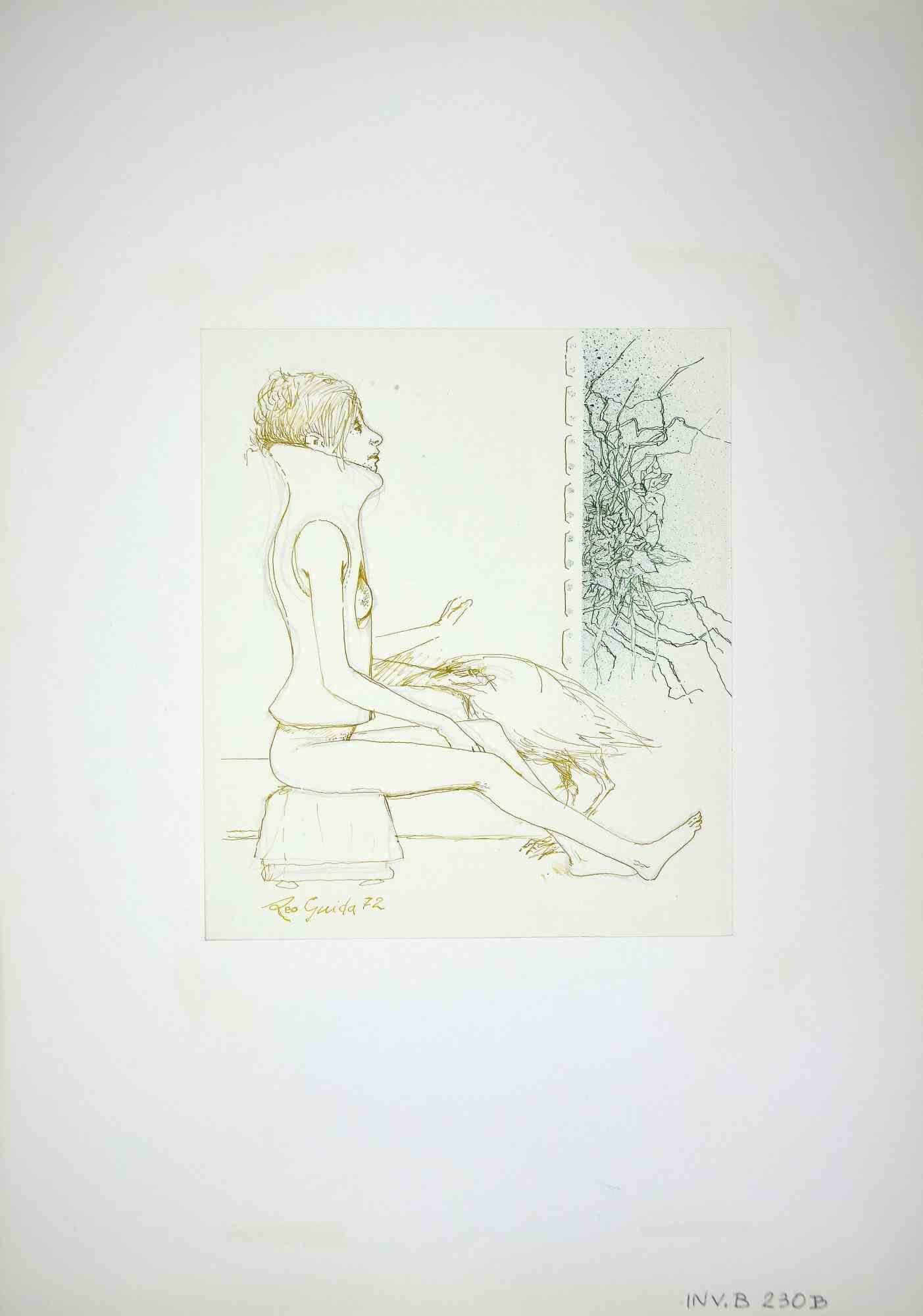 Frau ist eine Originalzeichnung in Tusche von Leo Guida aus dem Jahr 1972.

Guter Zustand.

Leo Guida  (1992 - 2017). Mit seinem Gespür für aktuelle Themen, künstlerische Strömungen und historische Techniken ist es Leo Guida im Laufe seiner Karriere