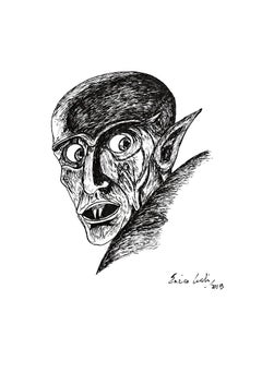 Nosferatu The Vampire - Drawing by Enrico Josef Cucchi - 2019