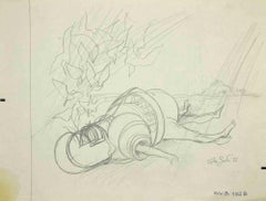 Defeated Knight - Drawing by Leo Guida - 1972