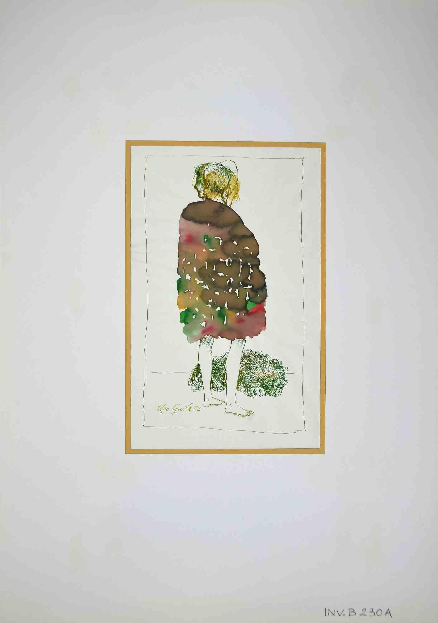 Woman is an original drawing in china ink and watercolor realized by Leo Guida in 1972.

Good condition.

Leo Guida  (1992 - 2017). Sensitive to current issues, artistic movements and historical techniques, Leo Guida has been able to weave with many