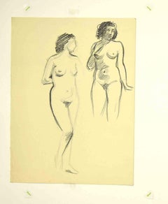 Nudes - Original Drawing by Leo Guida - 1980s