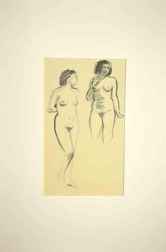 Akte -  Zeichnung von Leo Guida – 1980er-Jahre