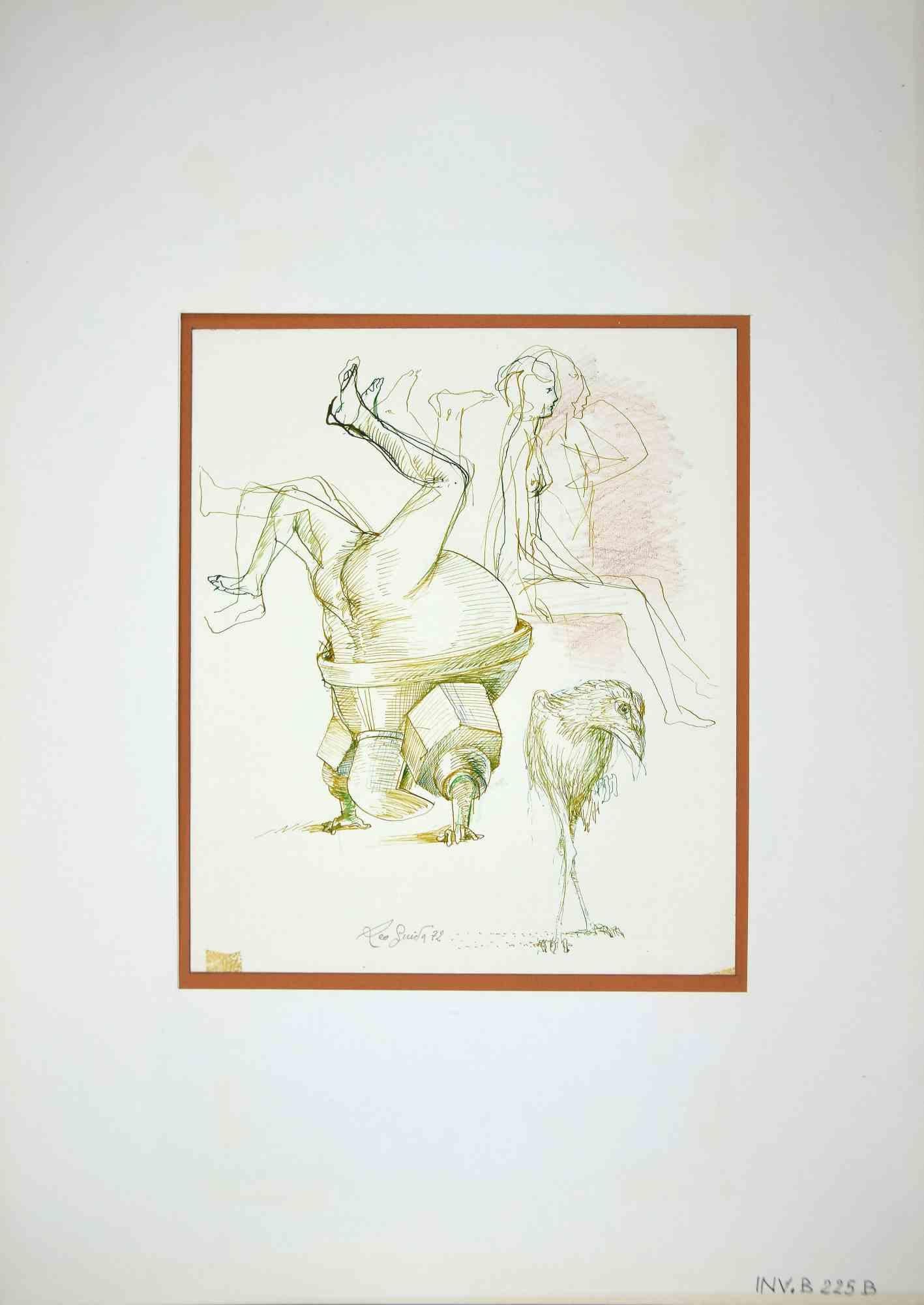 L'Hobby è un disegno originale a inchiostro di china realizzato da Leo Guida nel 1972.

Buone condizioni.

Leo Guida  (1992 - 2017). Sensibile alle tematiche attuali, ai movimenti artistici e alle tecniche storiche, Leo Guida ha saputo intrecciare