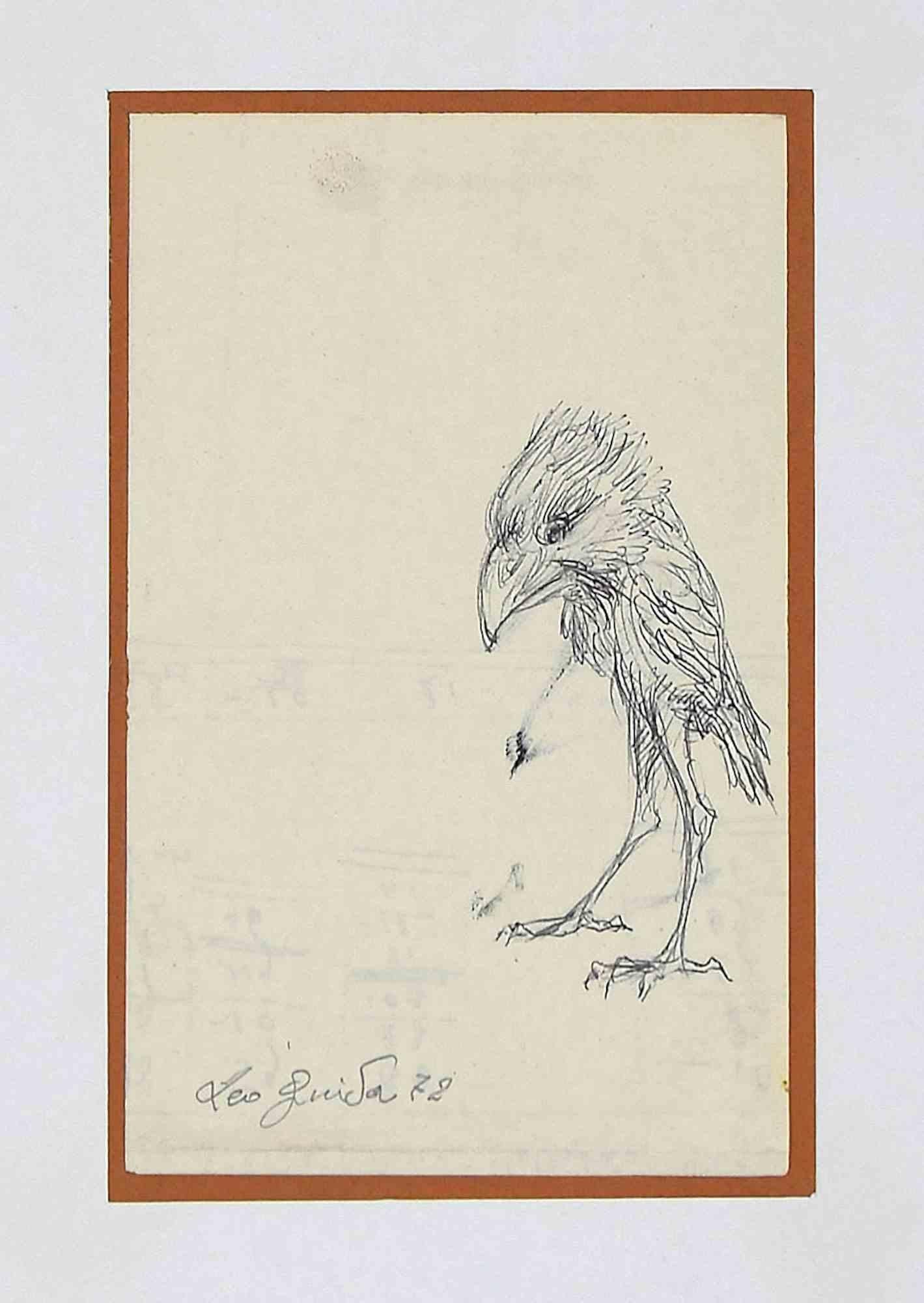 Bird is a drawing in China ink realized by Leo Guida in 1972.

Good condition.

Leo Guida  (1992 - 2017). Sensitive to current issues, artistic movements and historical techniques, Leo Guida has been able to weave with many generations of young