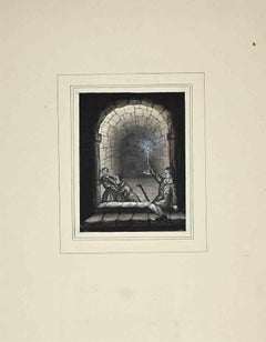 Le Caveau – Originalzeichnung von Gustave Jean Jacquet – 1880