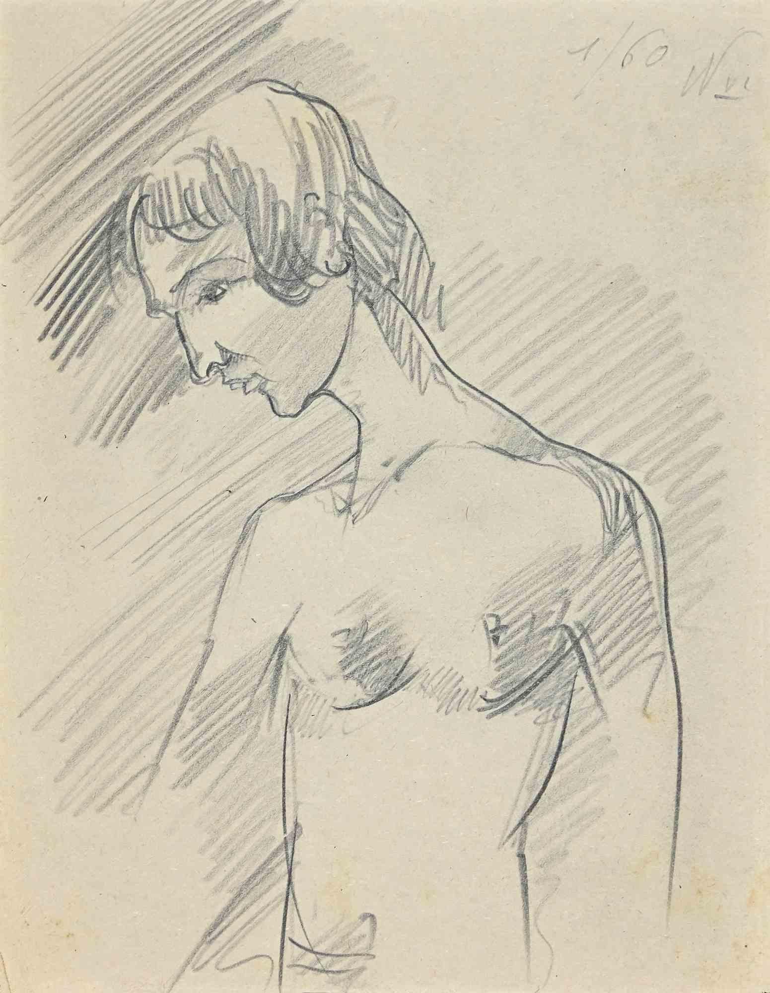 Nude - Original Drawing - Early 20th Century - Art by Unknown