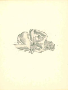 Nudo reclinato - Disegno originale - Inizio XX secolo