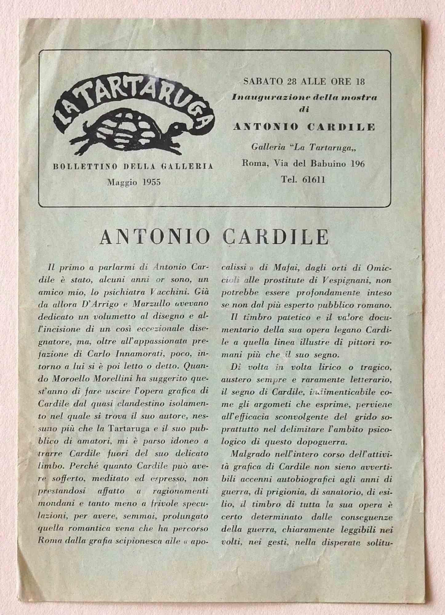 Catálogo de la Galería La Tartaruga - Catálogo Vintage según A. Cardile- 1955 - Art de Antonio Cardile