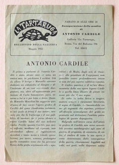 La Tartaruga Gallery Catalogue - Vintage Catalog after A. Cardile- 1955