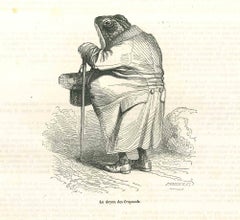 Le Doyen des Crapauds - Litografía original de J. J. Grandville - 1852
