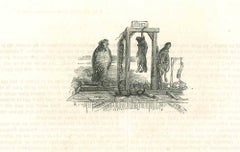 The Hanged Fox - Original Lithograph by J.J Grandville - 1852