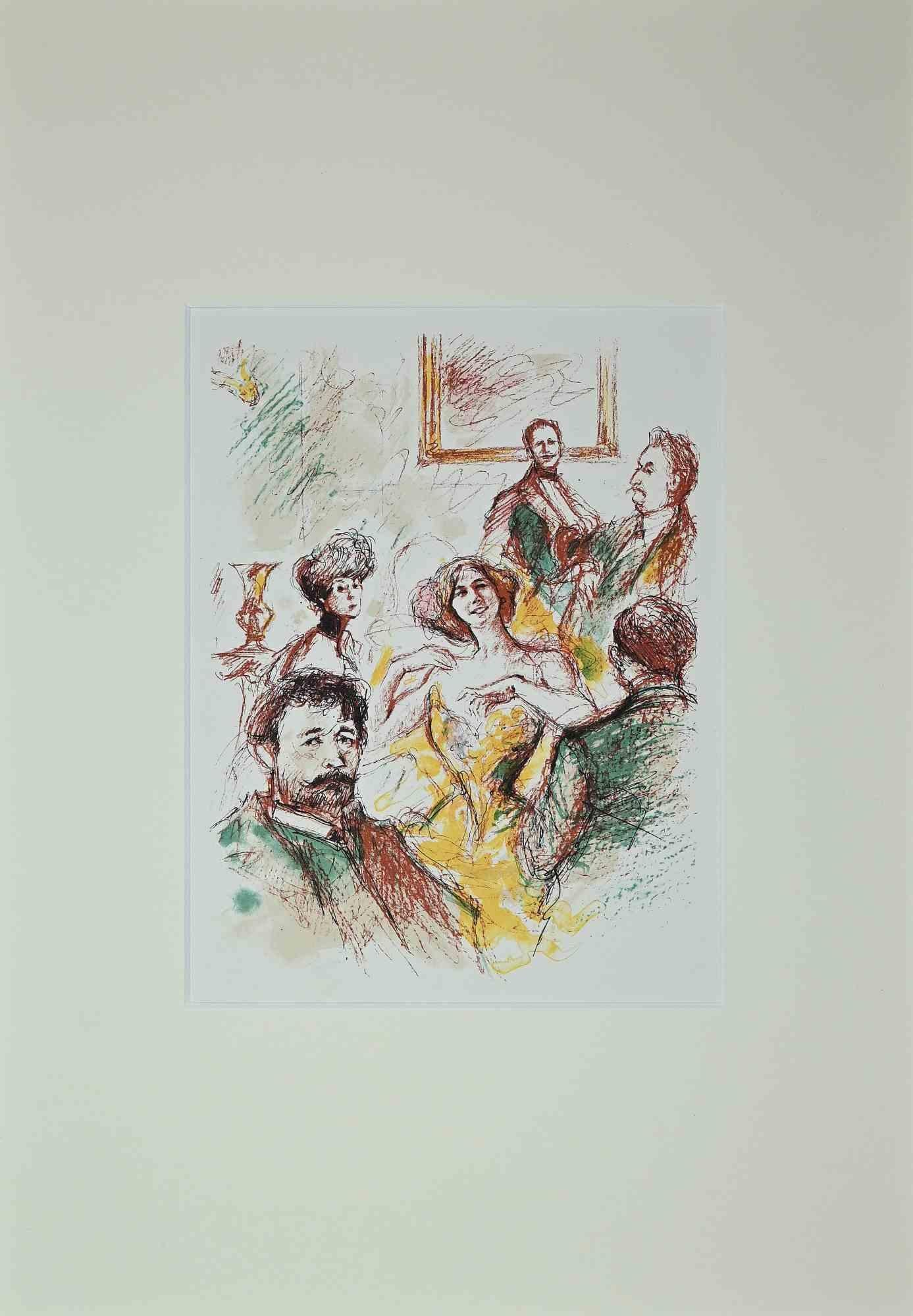 Divertissement - Original Drawing - Early 20th Century