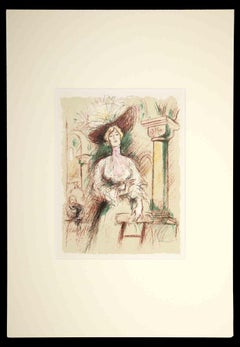 The Devoted Lady - Original Drawing - Early 20th Century