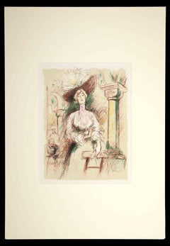 The Devoted Lady - Drawing Original - Début du 20ème Siècle