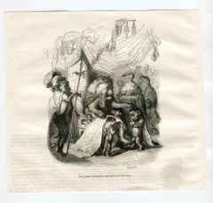 The Benediction - Original Lithograph by J.J Grandville - 1852